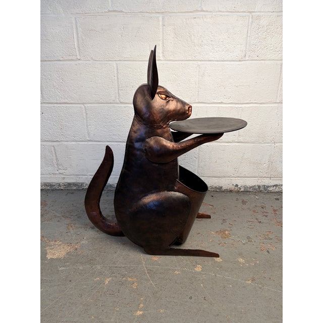 Abstract 1990s Unique Copper Kangaroo Side Table For Sale - Image 3 of 12