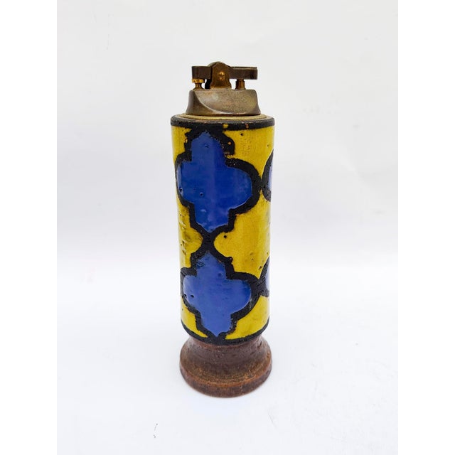 Mid-Century Modern Smoking Set with Ashtray and Lighter by Aldo Londi for Bitossi, 1960s, Set of 2 For Sale - Image 10 of 13