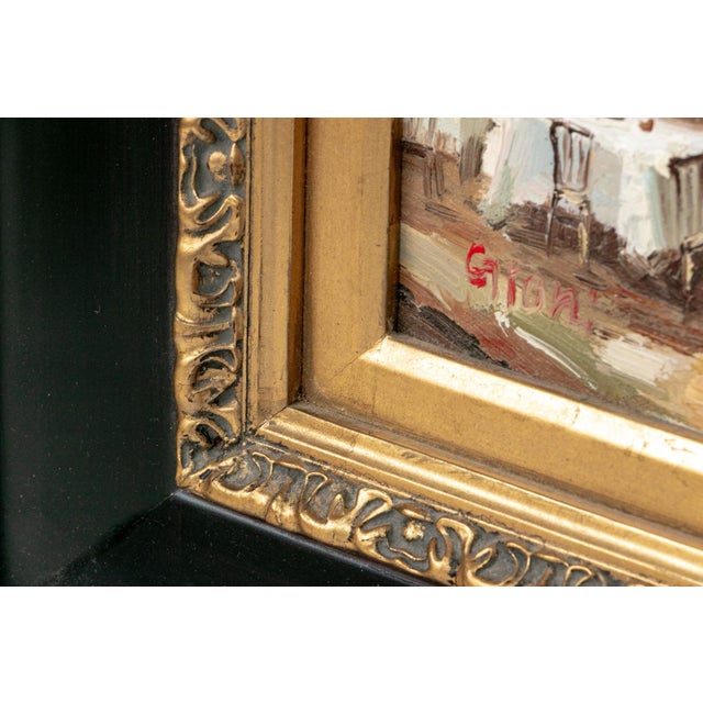 Mid 20th Century Signed Giani “On the Terrace” Framed Oil on Canvas Cafe Scene For Sale - Image 4 of 18