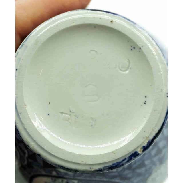 Ceramic Blue Vase by Franz Anton Mehlem, 19th Century For Sale - Image 5 of 7