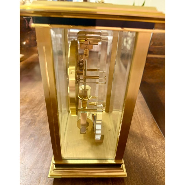 Mid 20th Century Kieninger & Obergfell Benchmark Brass Mantle Clock For Sale - Image 5 of 12