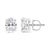 Contemporary 14K White Gold 1.00 Cttw Lab Grown Oval Solitaire Diamond Stud Earrings (F-G Color, VS2-SI1 Clarity) For Sale - Image 3 of 5