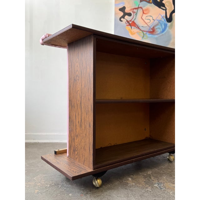 1960's Pink Vinyl Freestanding Bar For Sale - Image 4 of 11