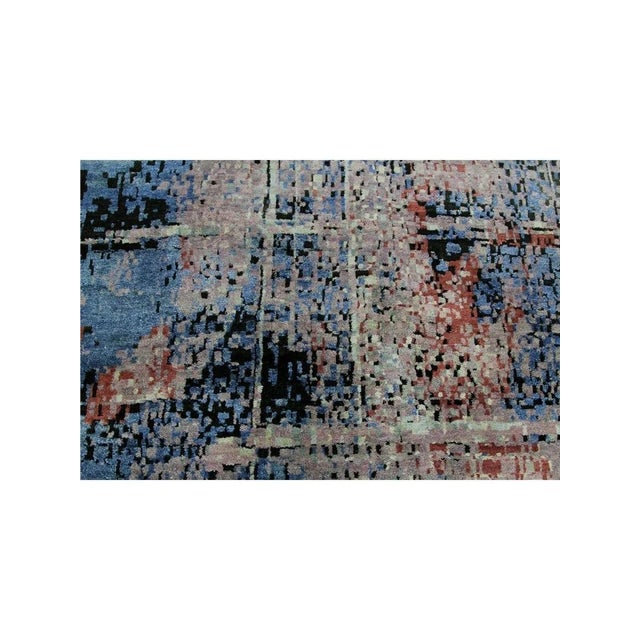 Handwoven Modern Abstract Area Rug 10x14 For Sale - Image 10 of 12
