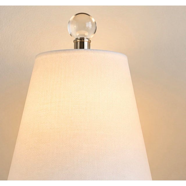 Hollywood Regency Newell Wall Mounted Double Arm Sconce With Fabric Shade Set or 2 For Sale - Image 3 of 7