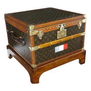 Small Monogram Steamer Trunk from Louis Vuitton, 1920s For Sale