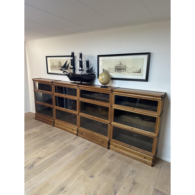 Wood Bookcase from Globe Wernicke, 1890s, Set of 12 For Sale - Image 7 of 8