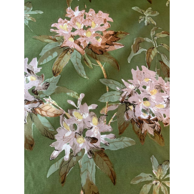 English 8 Yards Green Floral Fabric From Brunschwig & Fils For Sale - Image 3 of 5