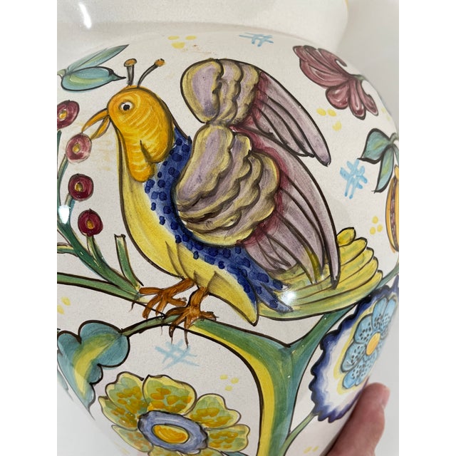 Mid-Late 20th Century Vintage Italian Majolica Cachepot Planter, Deruta Style For Sale - Image 11 of 18