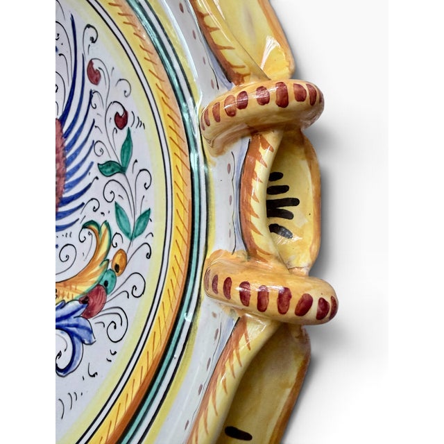 Vintage Sberna Deruta Raffaellesco Sculptural Maiolica Centerpiece Bowl For Sale - Image 9 of 11