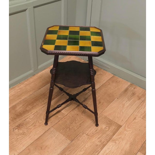 Arts & Crafts Tiled Top Table from Shapland & Petter, 1880 For Sale - Image 3 of 7