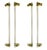 Gold Large Art Deco Murano Glass and Brass Door Handles, 1930s, Set of 4 For Sale - Image 8 of 8