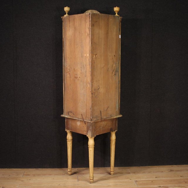 Antique 18th Century Louis XVI Lacquered Corner Cabinet, 1780s For Sale - Image 8 of 13