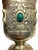 Vintage Alpaca Silver Spanish Goblet Cup With Turquoise Color Cabochon Stone Accents For Sale - Image 10 of 16