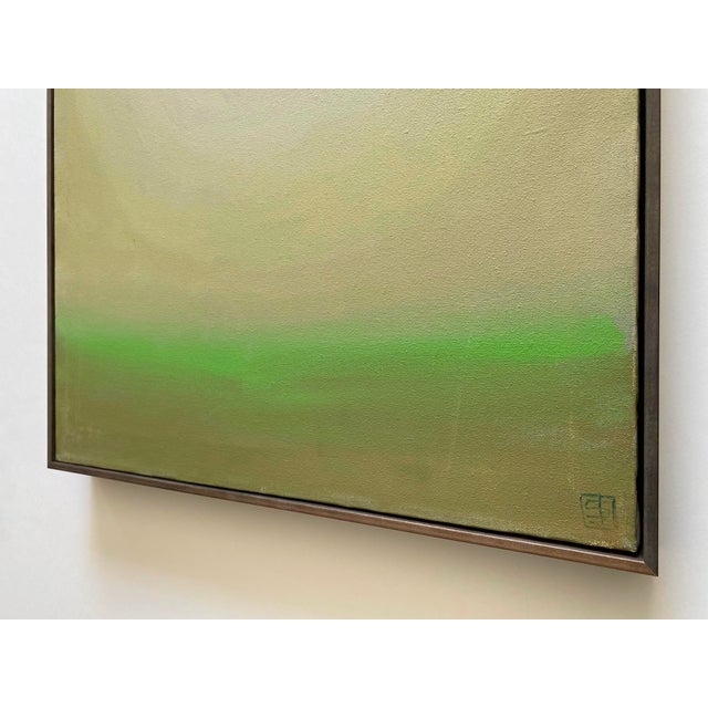 Julius Shaier Vintage 1991 " Provincetown Moon Seascape " Original Signed Modernist Framed Abstract Expressionist Oil Painting For Sale - Image 13 of 17