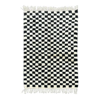 Checkered Moroccan Wool Rug For Sale