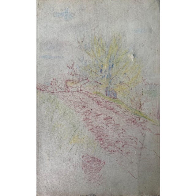 Heinrich Pforr, Landscape Village, Pencil on Paper, Set of 4 For Sale - Image 11 of 13