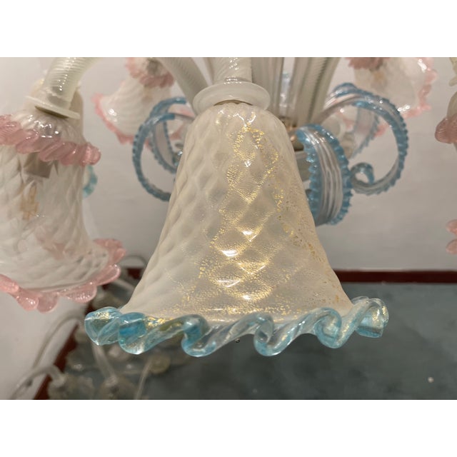 1960s Large Venetian Murano Glass Chandelier, 1960s For Sale - Image 5 of 14