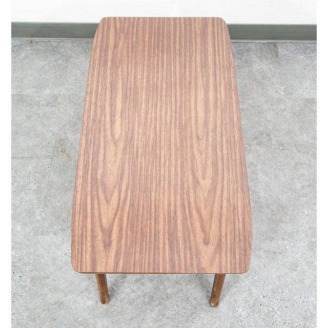 Mid Century Modern Coffee Table Slat Beech Sculptural Danish Shelf Vintage MCM For Sale - Image 4 of 9