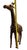 Animal Skin Vintage Leather Wrapped African Giraffe Figurine 18” Tall. For Sale - Image 7 of 10