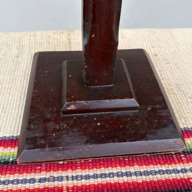 A Neat Antique Painted Pine and Carved Plant Stand or Pedestal Circa 1900 For Sale - Image 4 of 12