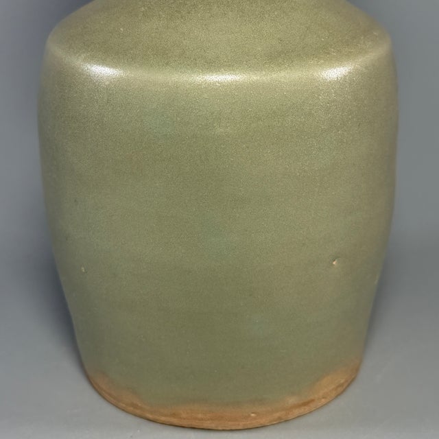 Antique Chinese Longquan Celadon Vase With Dragon Handles For Sale - Image 6 of 8
