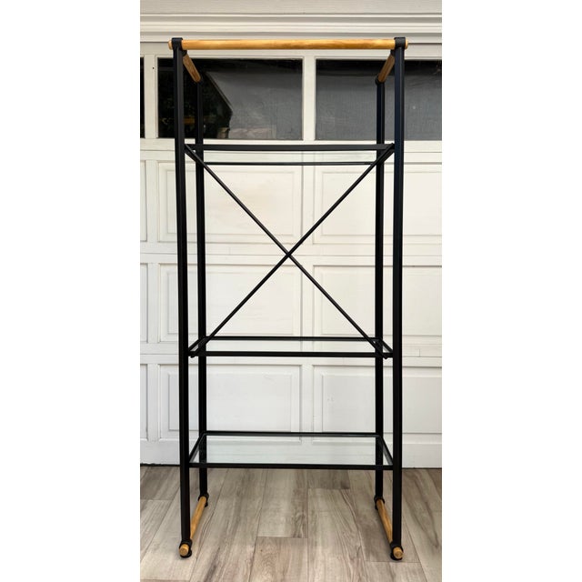 Architectural Modern Étagère Attributed to Cleo Baldon for Terra With Hardwood Accents For Sale - Image 9 of 14