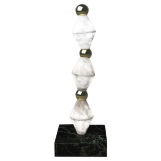 Chronos Shiny Gold Table Lamp by Alabastro Italiano For Sale