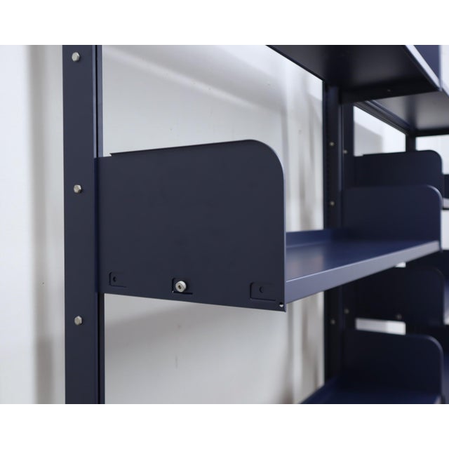 Blue Congresso Modular Metal Bookcase from Lips Vago, 1970s, Set of 2 For Sale - Image 8 of 18