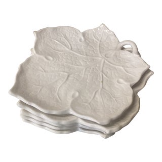 Mid 20th Century Ed Langbein German Leaf Plates- Set of 5 For Sale