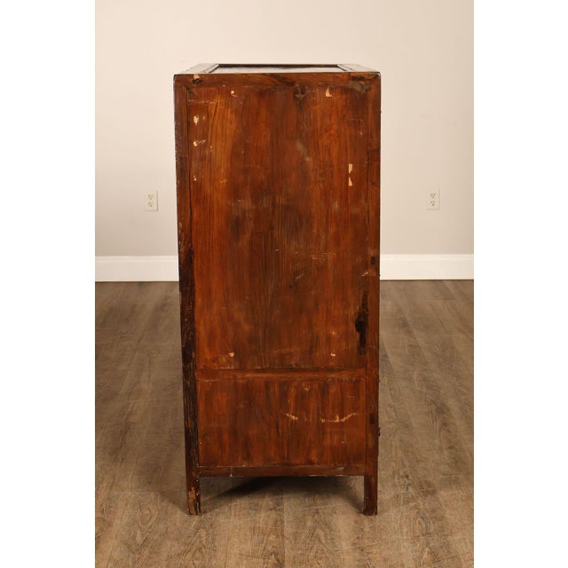 Antique Chinese Elm Wood Apothecary Cabinet With Multiple Drawers For Sale - Image 14 of 18