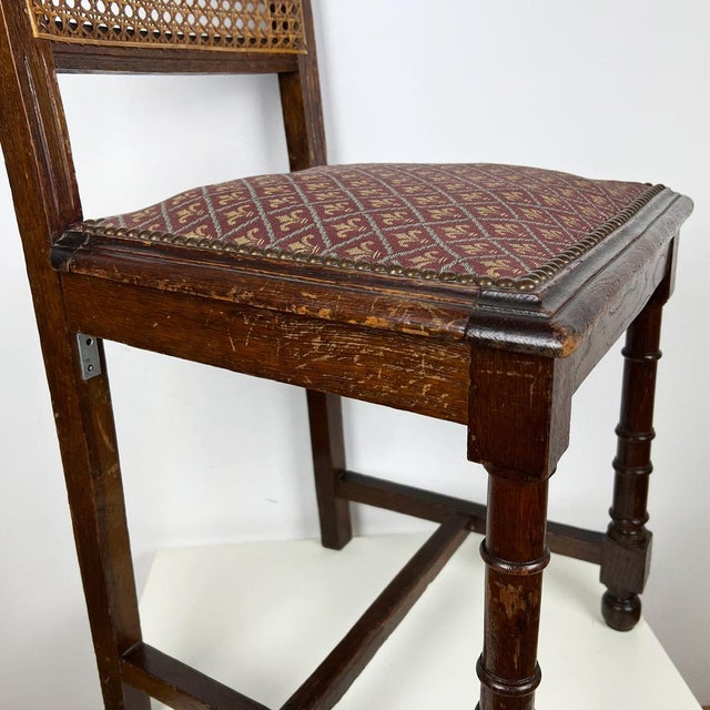 Brown Antique Henry II Oak Chair Side Chair For Sale - Image 8 of 12