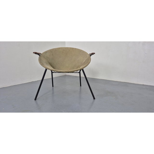 Hans Olsen Sueded Balloon Chair by Hans Olsen for Lea Furniture, Denmark, 1950s For Sale - Image 4 of 15