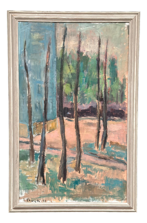 Ingeborg Strangell, Trees, 1950s, Oil on Canvas, Framed