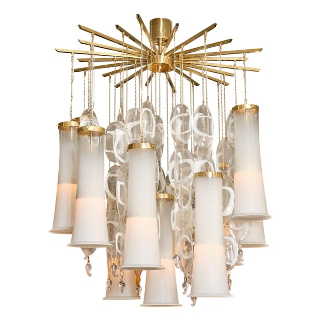 Mazegga Murano Swirl Chandelier For Sale - Image 10 of 10