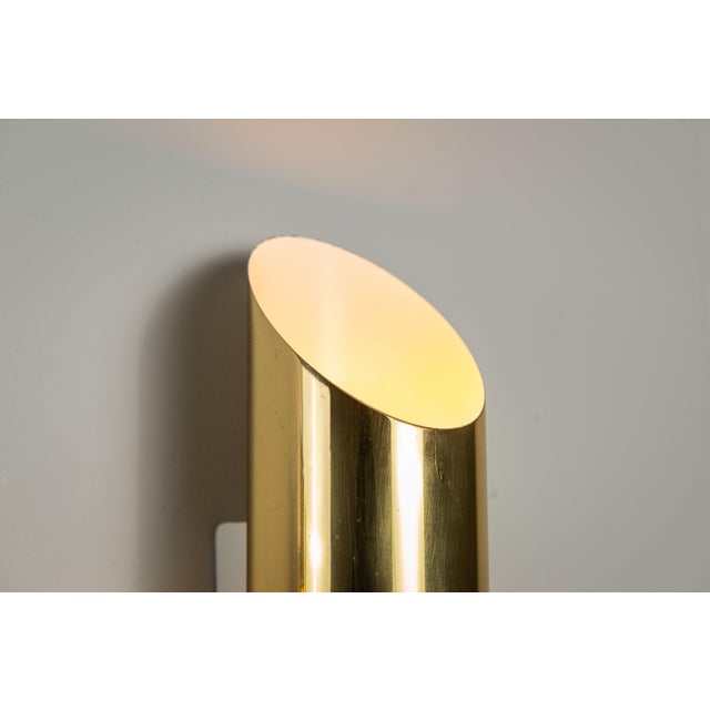 Cylindrical Wall Lamps in Brass with Perforated Shades, 1970s, Set of 2 For Sale - Image 11 of 12