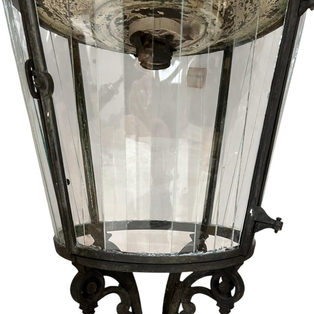 18th Century Venetian Large Bronze Lantern W/ Neoclassical Bronzework For Sale In New Orleans - Image 6 of 6