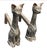 2000 - 2009 A Pair of Vintage Mid-Century Stylized Cast Iron Cat Andirons For Sale - Image 5 of 12