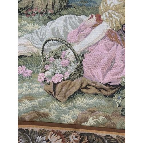 Vintage French Aubusson Style Jacquard Tapestry, 1970s For Sale - Image 12 of 18