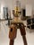 Wood Antique Surveyor’s Tripod Floor Lamp in Oak With Brass Hardware, 61” H For Sale - Image 7 of 11