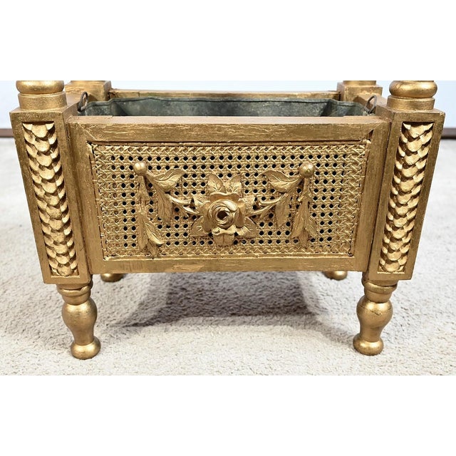 Gold Small Louis XVI Living Room Table, 1909s For Sale - Image 8 of 18