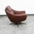 Mid Century Danish Modern Lounge Chairs Swivel Brown Leather Armchair Vintage Vg For Sale - Image 11 of 12