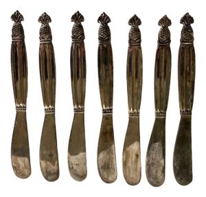 Godinger Silverplate Pineapple Spreaders - Set of 7