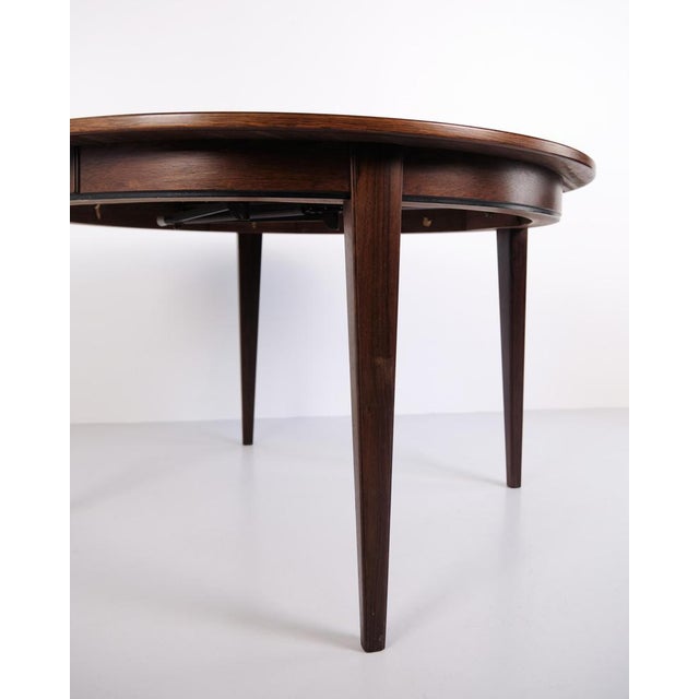 Model 55 Round Dining Table in Rosewood with Extension Leaves by Omann Jun, 1960s For Sale - Image 10 of 13