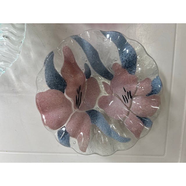 Glass Vintage 1960s Sydenstricker Scalloped Glass Bowl /Candy Dish Signed For Sale - Image 7 of 12