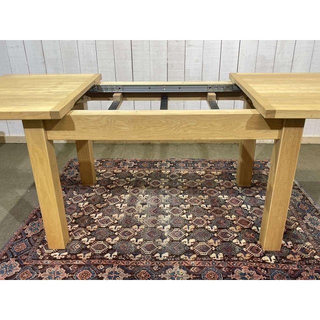 Modern Table in Oak with Two Extensions For Sale - Image 10 of 14