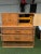 Art Deco Stunning and Very Rare Hand Carved 1950's Bird's Eye Maple Tall Dresser For Sale - Image 3 of 10