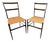 Model 699 Superleggera Chairs in Stained Ash with Woven Cane Seats attributed to Gio Ponti for Cassina, 1950s, Set of 2 For Sale