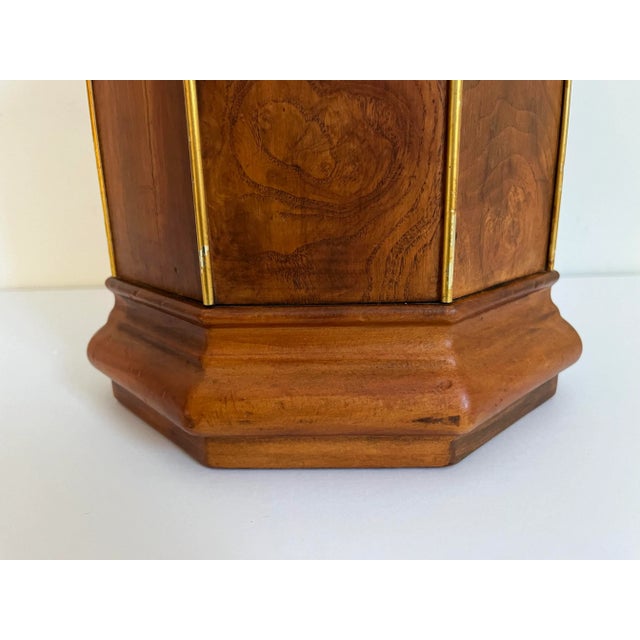 1960s Burl Wood Column Lamp & Shade by Knob Creek For Sale - Image 15 of 18