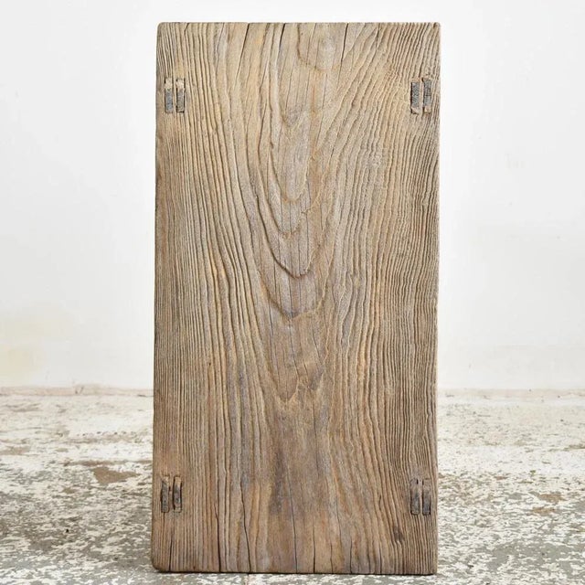 Vintage Elm Console Table For Sale - Image 3 of 5